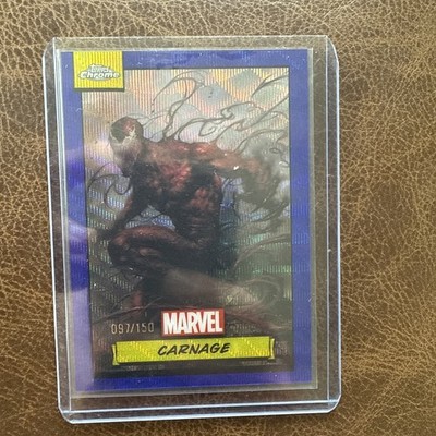 2024 Topps Chrome Marvel #77 Carnage Blue Wave /150