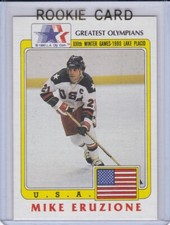 MIKE ERUZIONE ROOKIE CARD Team USA Hockey VINTAGE RC Olympics MIRACLE ON ICE!