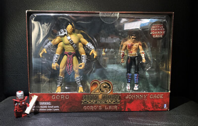 Mortal Kombat Figur Goro's Lair 2-Pack Johnny Cage 20th Jazwares Neu OVP MOSC
