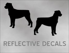 Reflective Decal Sticker 2X ROTTWEILER rott rottie German Cattle Pet Dog BK