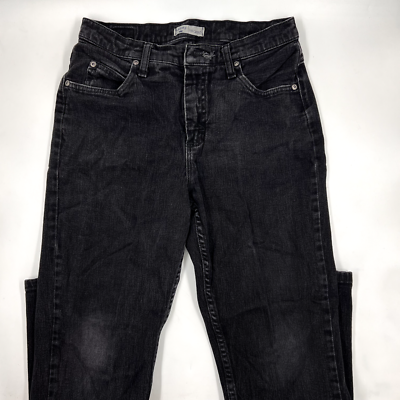 Lee Womens Riders Jeans Size 8p Black Denim Cotton Stretch Skinny