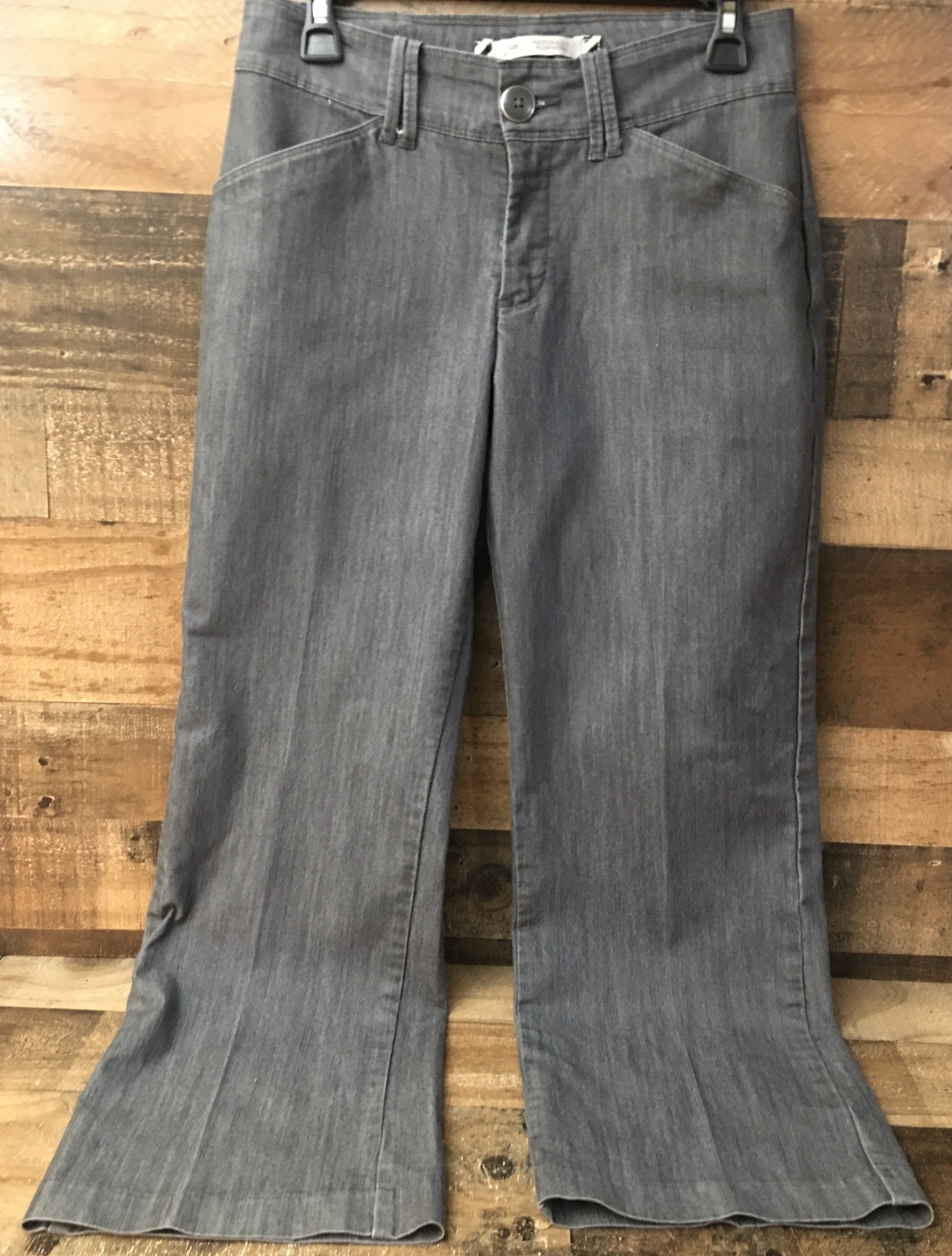 Lee Platinum Straight Leg Jeans Womens 6 Petite Denim Gray Naturally Slimming