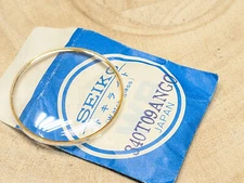 Seiko 340T09ANG0 rare crystal gold inner ring bezel mens wrist watch 34mm