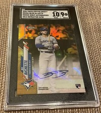 2020 Topps Chrome Update Bo Bichette RC Auto Gold Refractor 24/50 SGC9 XX087