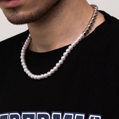 de Titanium Chapada Oro 14K Para Hombre Cadena Rosario de | eBay