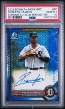 2022 Bowman Mega Box Blue Refractor #RC Roberto Campos Auto RC PSA 10 /150