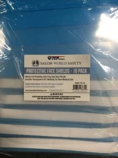Salon World Safety Face Shields - Ultra Clear Protective PACK OF 10 SHIELDS
