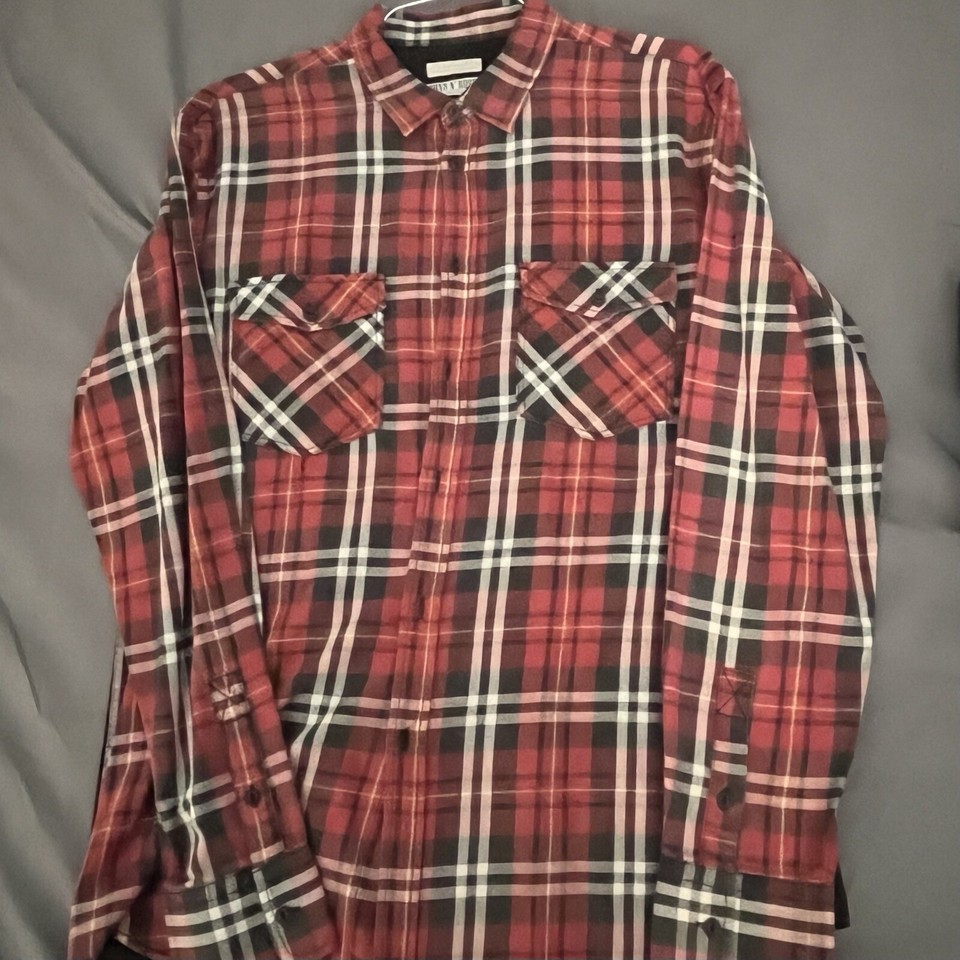 Zara Guns N' Roses Shirt Skeleton Plaid Flannel Button Down Long Sleeve ...