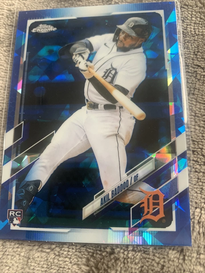 2021 Topps Chrome Update Sapphire Akil Baddoo RC Detroit Tigers #US196 - Image 2 of 4