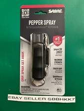 Sabre Red BLACK Pepper Spray Self Defense MAXIMUM STRENGTH W/UV DYE W/Key Ring
