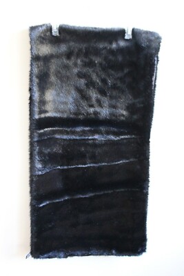 NWOT Valerie Stevens Black Faux Fur Rectangle Wrap Shawl Stole