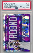 2021 LEAF METAL 1ST ROUND BOUND JABARI SMITH JR PURPLE CRYSTAL AUTO #6/20 PSA 9
