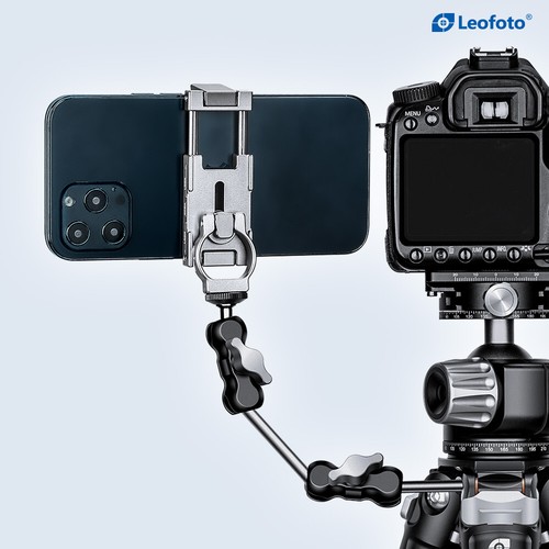 [Leofoto USA] Leofoto PC-60 Silver Smartphone Mini Lightweight Clamp / Holder  - Picture 7 of 8