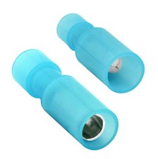 200 Nylon Bullet Terminal Connector Blue 16-14 GA AWG Gauge 0.156'' Male Female