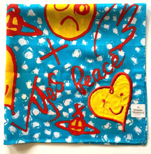 Vivienne Westwood Handkerchief/Scarf - 50cm - War Peace   Turquoise