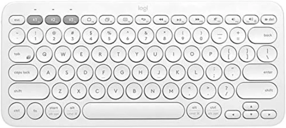 Logitech K380 kabellose Bluetooth Tastatur - SCHWEIZER LAYOUT , WEIß - Bild 4 von 4