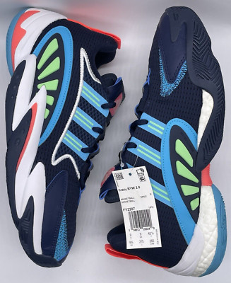 adidas Mens Crazy BYW 2.0 Collegiate Navy Signal Cyan FY2207 Sz 9.5 NWOB Ant Man