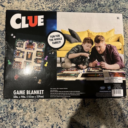Hasbro Clue Spieldecke 60 x 90 Zoll Familienspaß Brettspieldecke Neu im Karton - Bild 5 von 6