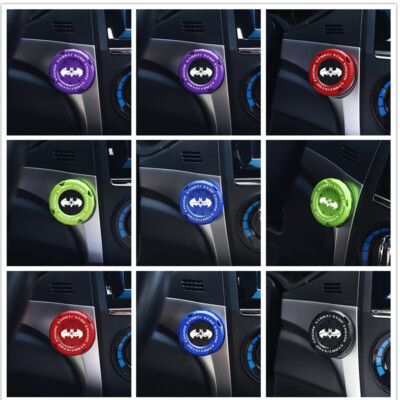 ABS White Batman Car Engine Ignition Start Stop Button Cover Push Start Ring