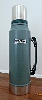 Stanley Classic Stainless Steel 1.1qt 1L Thermos - Green Cup Coffee Handle
