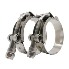 2x 2" Inch T-BOLT CLAMP SILICONE STAINLESS STEEL HOSE TURBO INTAKE INTERCOOLER