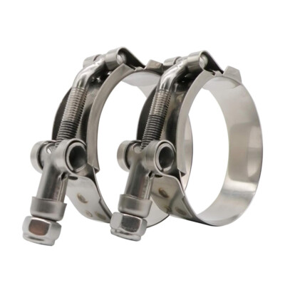 2x 2'' Inch T-BOLT CLAMP SILICONE STAINLESS STEEL HOSE TURBO INTAKE INTERCOOLER