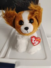 Ty Beanie Baby - BARKS the Papillon Dog 6" NEW MWMTs Plush Stuffed Animal Toy
