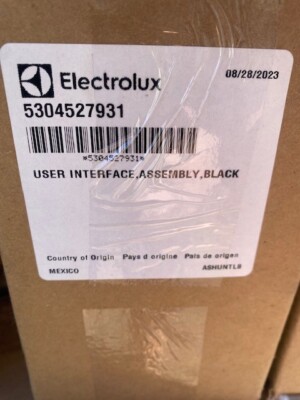 5304527931 FRIGIDAIRE /ELECTROLUX OEM USER INTERFACE, ASSEMBLY, BLACK (NEW)