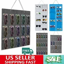 Hanging Sunglasses Storage Bag Display Felt Wall Stand Glasses Organizer Holder