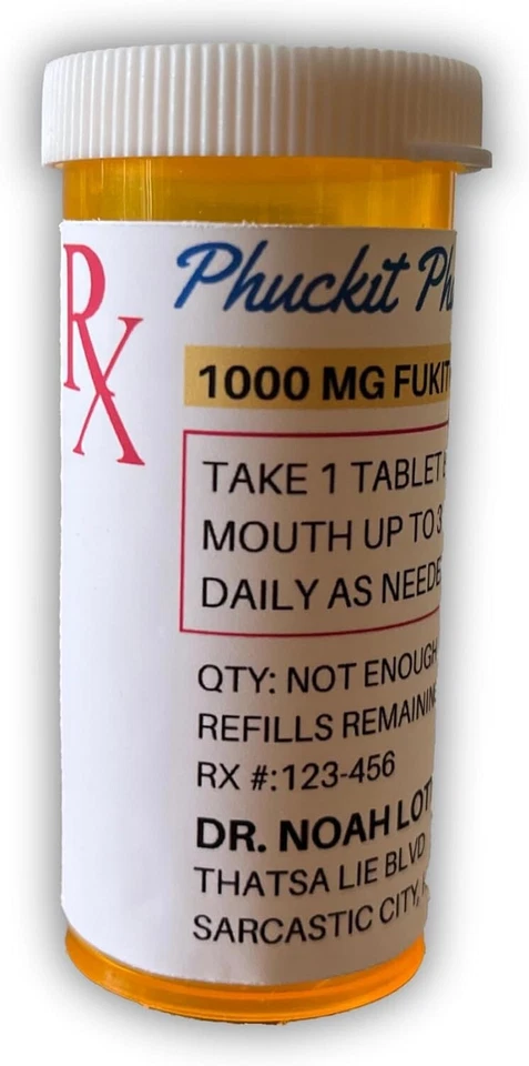 Broma Divertida Botella Píldora Fukitol Broma - Mordaza Regalos para Hombres Mujeres - Regalo Novedad Foto 3 de 4