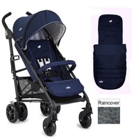 Joie Brisk Lx Stroller Pushchair With Footmuff & Raincover Midnight Navy Joie Brisk Lx Stroller Pushchair With Footmuff & Raincover Midnight Navy