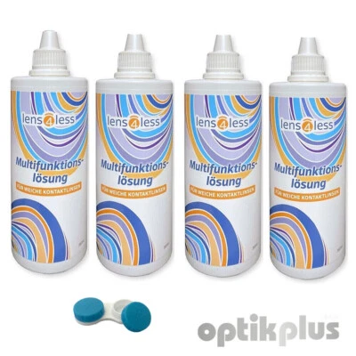 lens4less Multifunktionslösung - 4x360ml + 1 Linsenbehälter [1076]
