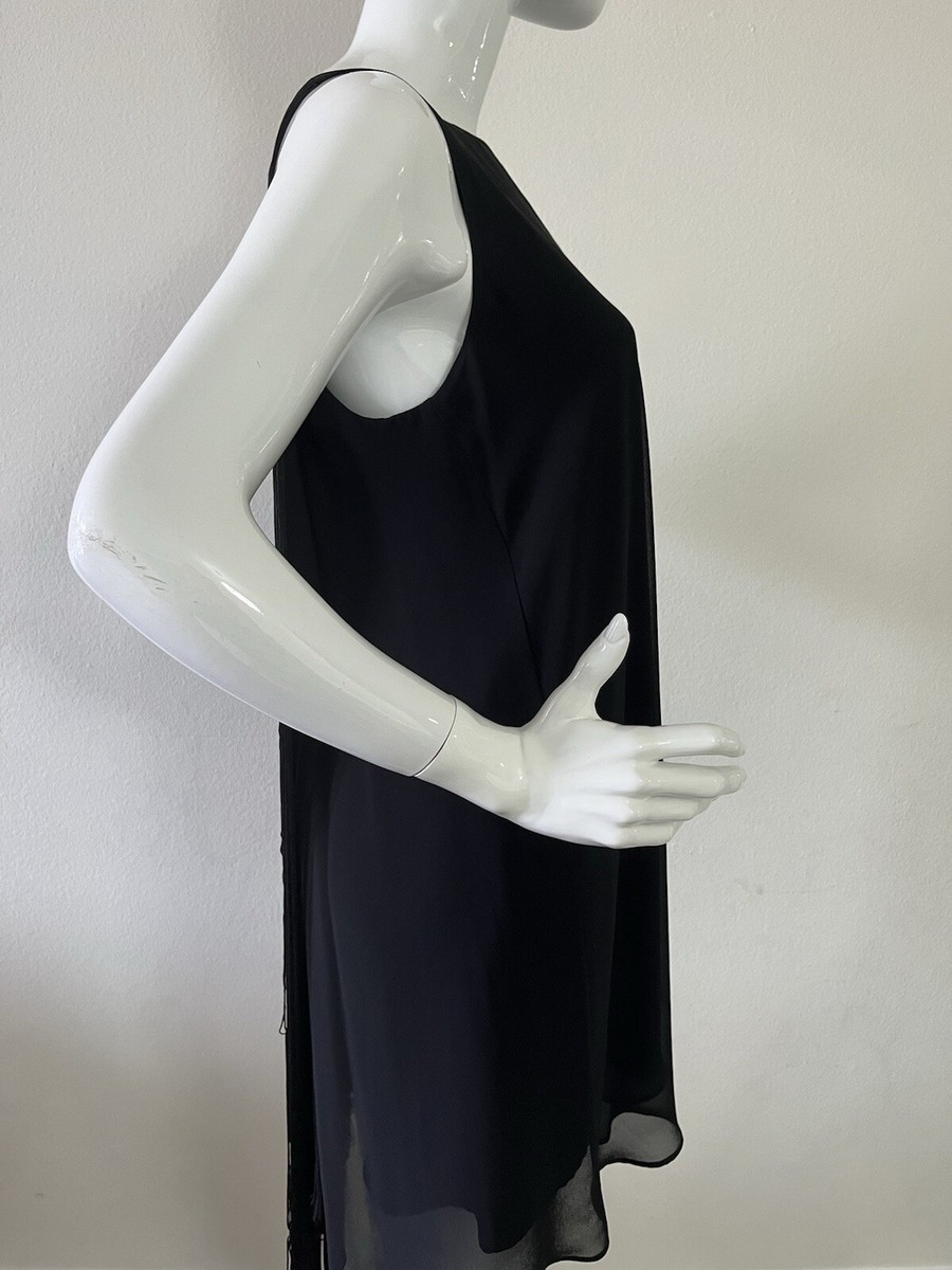BCBG Max, alyn drop waist dress fringe,cute mini womens, Size S, Black |  eBay