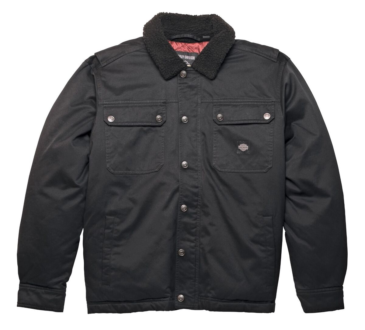 Harley-Davidson® Men's Milwaukee Twill Jacket - Black Beauty Harley-Davidson® Men's Milwaukee Twill Jacket - Black Beauty