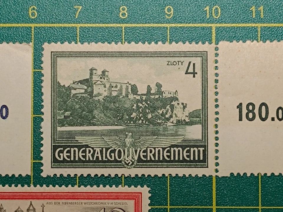 Estampillas de ocupación de Polonia, Alemania de 1941, Sc OS14-OS15, juego de 3, MNH Foto 3 de 4