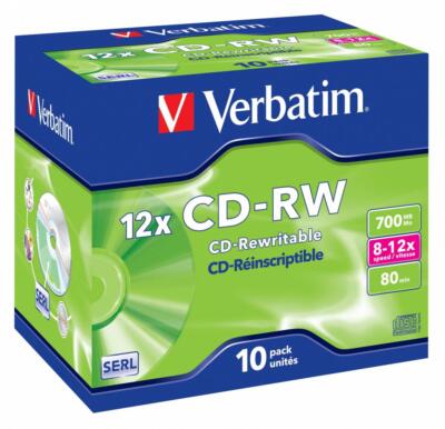 Verbatim 43148 Verbatim CD-RW 700MB 8-12x 10P