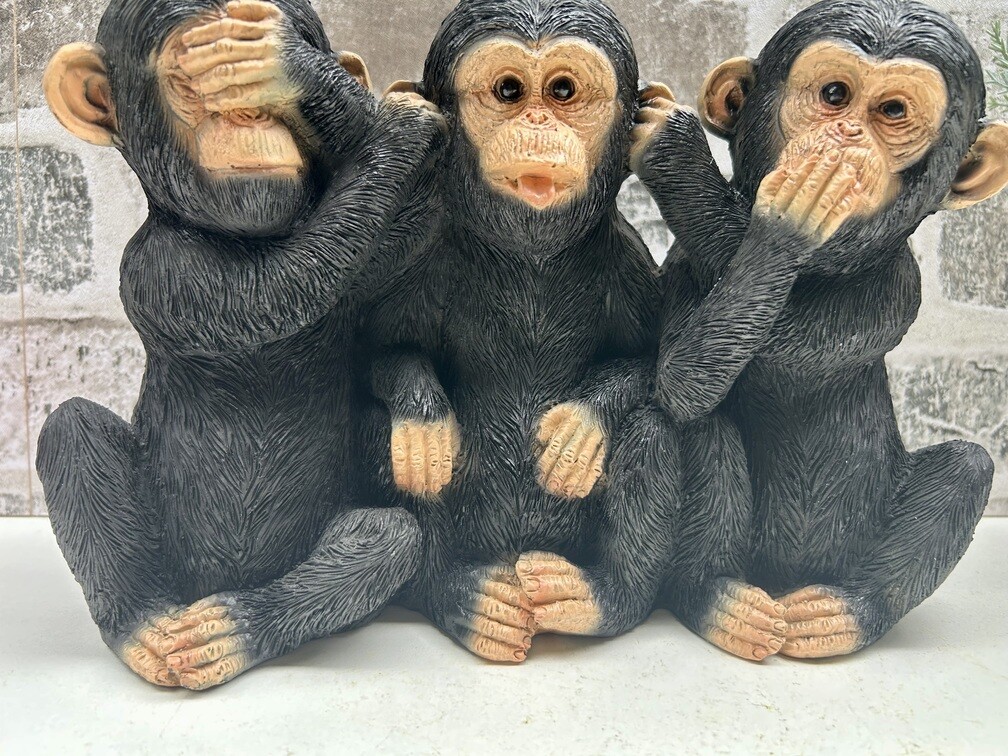 See Hear Speak No Evil Trio Monkeys Figurine Ornament Statue