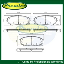 Premier Front Brake Pads Set Fits Kia Sorento 2015- Hyundai Santa Fe 2018-