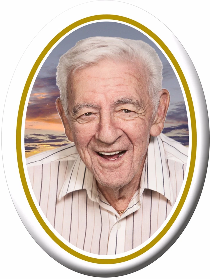 Personalised Photo Memorial Plaque 9X12cm Oval Ceramic Grave Headstone Gold Sign — 第 3/4 张图片