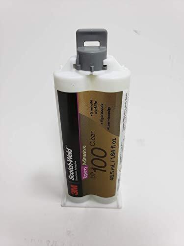 3M Scotch-Weld DP100 Clear Epoxy Adhesive - Dual-Cartridge 1.69 Oz, 2:1 Mix, 5-Minute Set