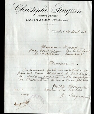 BANNALEC (29) KARRIERE / STEINMÄHER ''Christophe SINQUIN'' Maitre Carrier