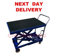 300 kg Hydraulic Mobile Lift Table Cart Platform Table, Scissor Lift * BLUE * DD