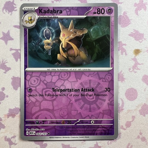 Pokemon 151 Kadabra 064/165 Reverse Holo Rare NM eBay