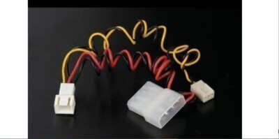 AKASA Molex to 4 x 3pin Fan Adapter With Speed Reduction