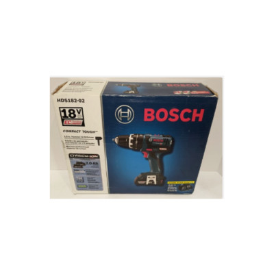 Bosch HDS183-02 18V EC Brushless Compact Tough 1/2'' Hammer Drill/Driver Kit