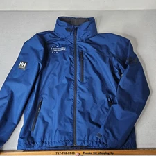 HELLY HANSEN Crew Sailing Jacket Men’s XL Blue Helly Tech Waterproof Jacket