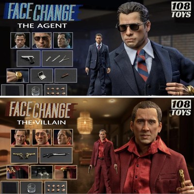 108 Toys Face Change The Agent + The Villain Actionfigur Set 1/6 Face Off