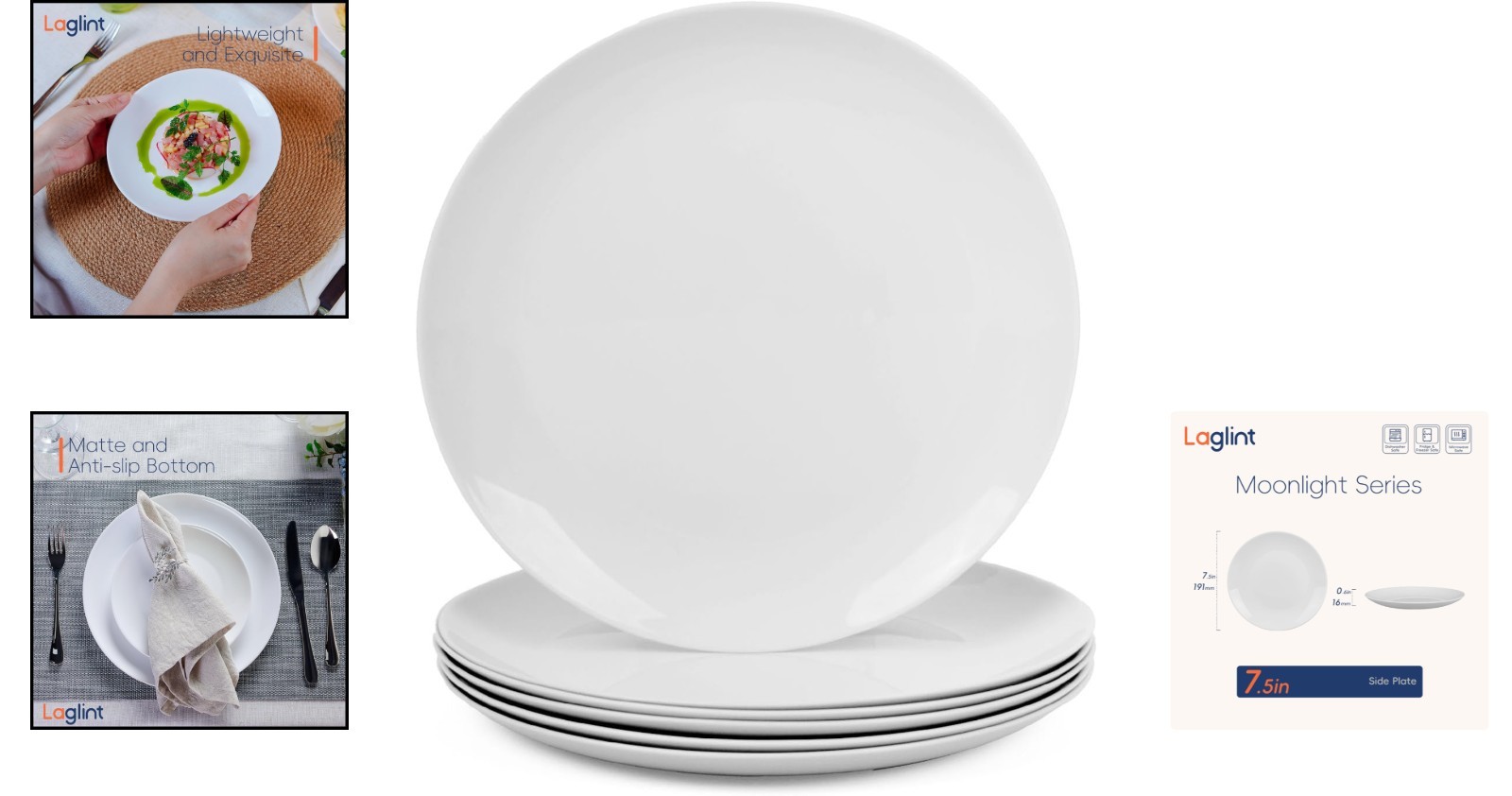 Assiettes à salade 19 cm pour vos tables de fêtes et repas quotidiens en famille