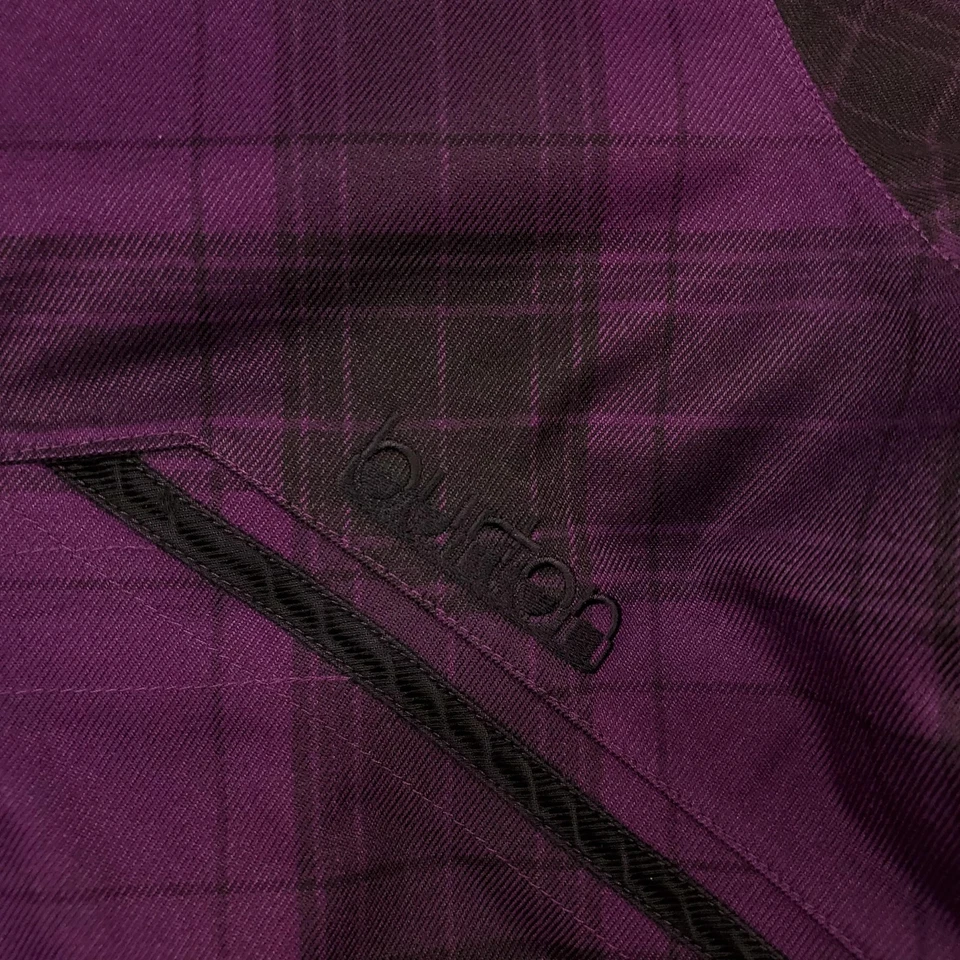 Chaqueta Burton para mujer XL púrpura a cuadros DRYRIDE con capucha snowboard esquí abrigo concha Foto 4 de 4