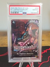 PSA 10 St. Topman Warcury (Alternate Art) OP13-089 Carrying On His Will Foil